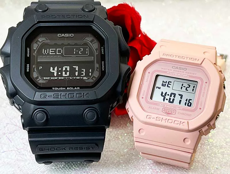 【愛の証 一緒にタフな時を刻もう】Gショック ペアウオッチ G-SHOCK BABY-G ペア腕時計 カシオ 2本セット GX-56UBB-1JFGMD-S5600BA-4JF デジタル クリスマス 誕生日 御祝い 銀婚式 結婚記念日 婚約 夫婦 手書きのメッセージお付けします