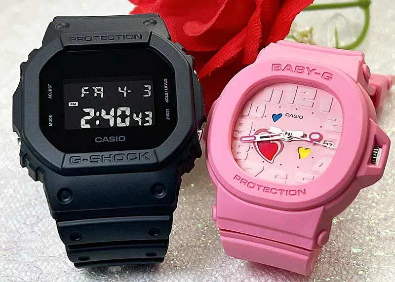 【愛の証 一緒にタフな時を刻もう】ペアウォッチ gショックGショック ペアウオッチほんのり好きでいてください G-SHOCK BABY-G ペア腕時計 カシオ 2本セット DW-5600UBB-1JFBGA-10-4AJF デジタル クリスマス 誕生日 御祝い