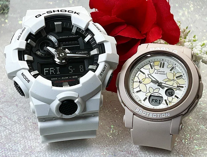 【愛の証 一緒にタフな時を刻もう】ペアウォッチ gショック Gショック ペアウオッチ G-SHOCK BABY-G ペア腕時計 カシオ 2本セット GA-700-7AJFBGA-290FL-4AJF アナデジ 記念日 誕生日 御祝い クリスマスプレゼント 夫婦 高級 おすすめ