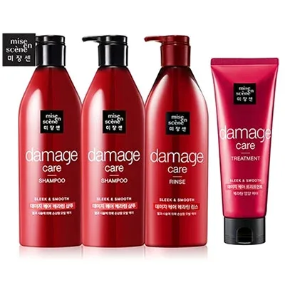 ミジャンセダメージケア シャンプー680ml*2本+リンス680ml*1 本+トリートメント*1 本/合わせて4本/miseen scene