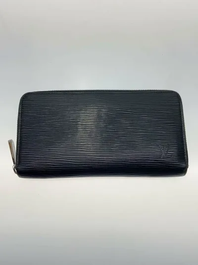 【中古】LOUIS VUITTON◆ジッピー・ウォレット_エピ_BLK/レザー/BLK/メンズ【服飾雑貨他】