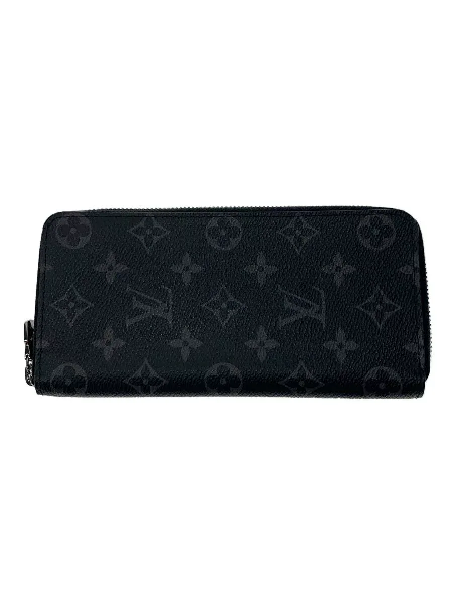 【中古】LOUIS VUITTON◆ジッピー・ウォレット・ヴェルティカル_モノグラム・エクリプス/PVC/BLK/総柄/メンズ【服飾雑貨他】