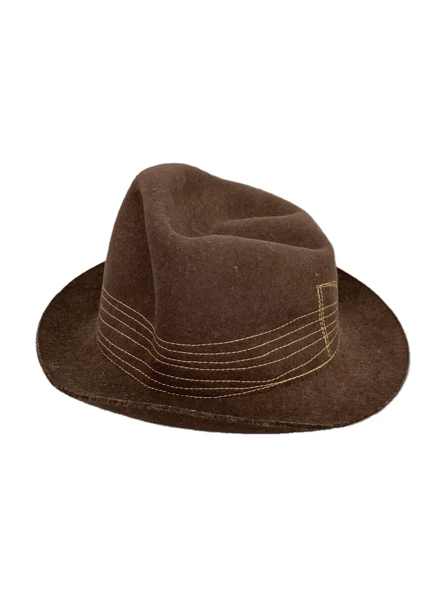 【中古】SAN FRAN CISCO HAT/ハット/--/ウール/BRW/無地/メンズ【服飾雑貨他】