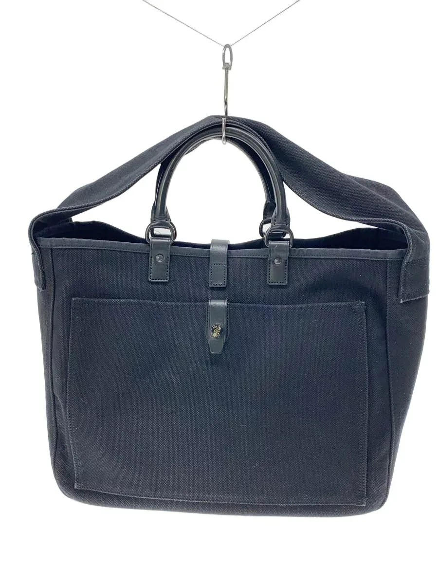 【中古】PORTER◆トートバッグ/キャンバス/BLK/無地【バッグ】