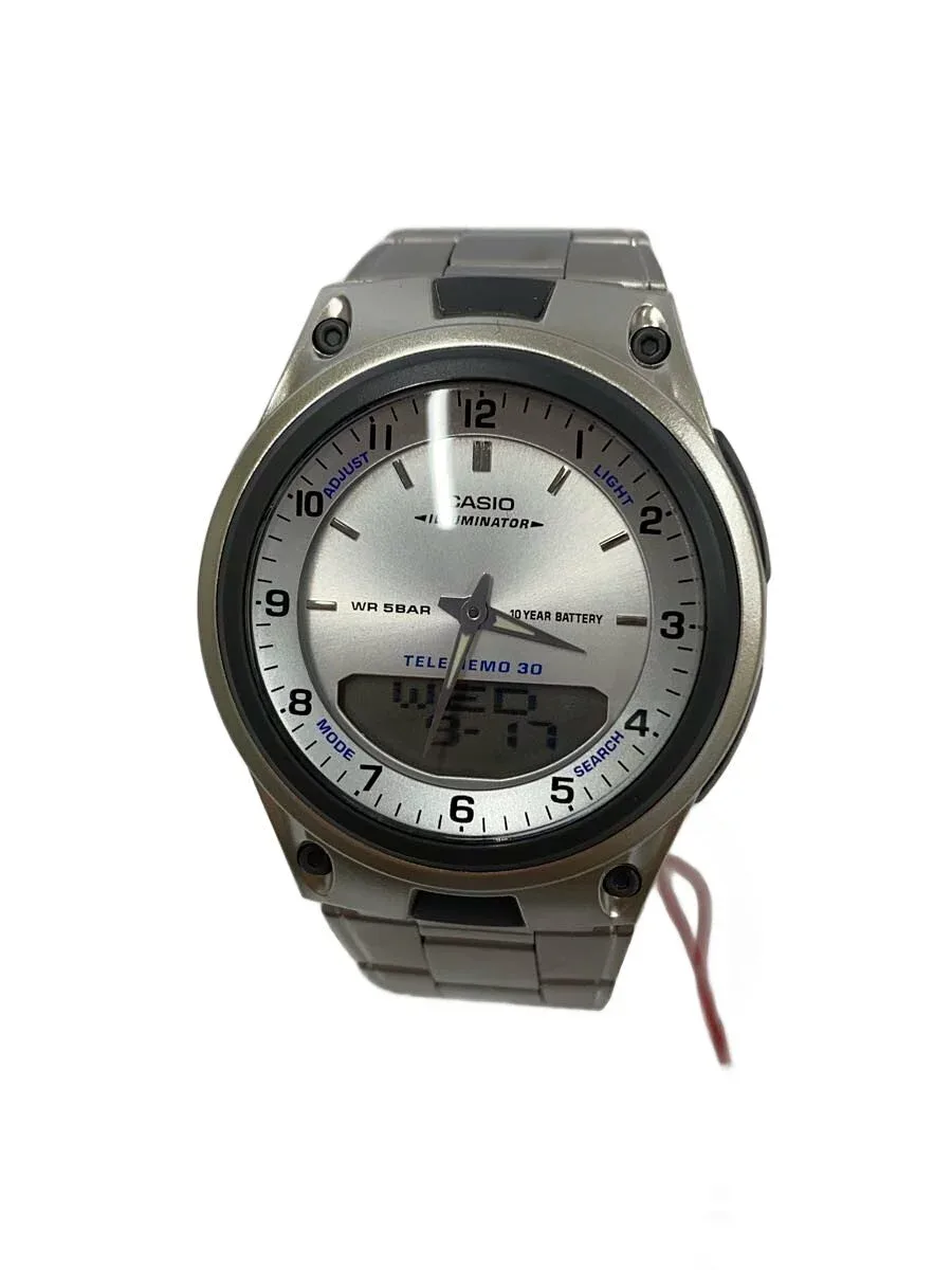 【中古】CASIO◆未使用/クォーツ腕時計/デジアナ/ステンレス/SLV/SLV/AW-80【服飾雑貨他】