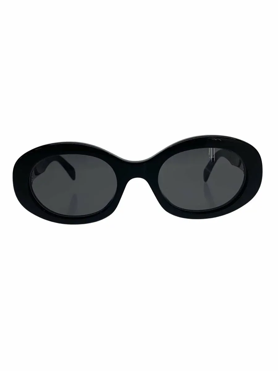 【中古】CELINE◆トリオンフロゴアセテートフレームサングラス/オーバル/BLK/BLK/レディース/CL40194U//【服飾雑貨他】