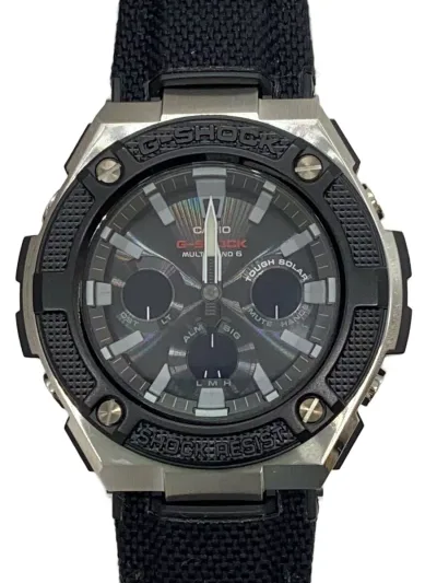 【中古】CASIO◆ソーラー腕時計・G-SHOCK/デジアナ/BLK/BLK【服飾雑貨他】
