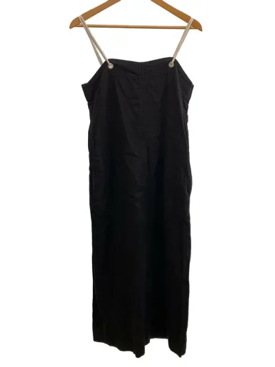 【中古】Curensology◆キャミワンピース/FREE/リネン/BLK/CL109015ER【レディースウェア】
