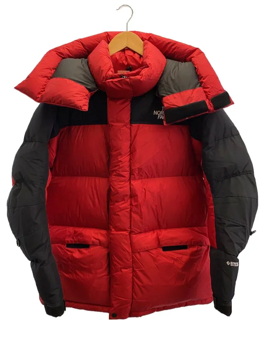 【中古】THE NORTH FACE◆HIM DOWN PARKA_ヒムダウンパーカ/M/ナイロン/RED/無地【メンズウェア】