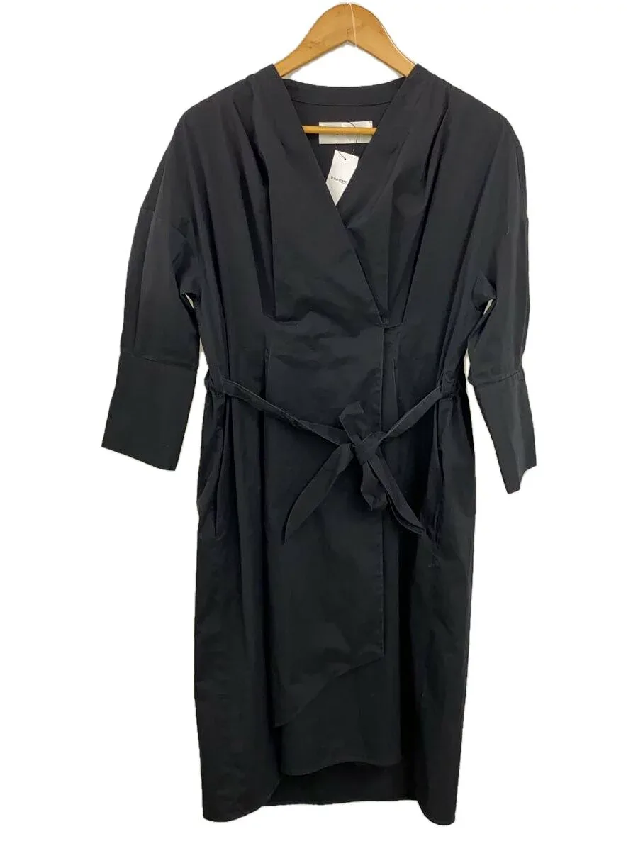 【中古】CITY◆長袖ワンピース/FREE/コットン/BLK【レディースウェア】