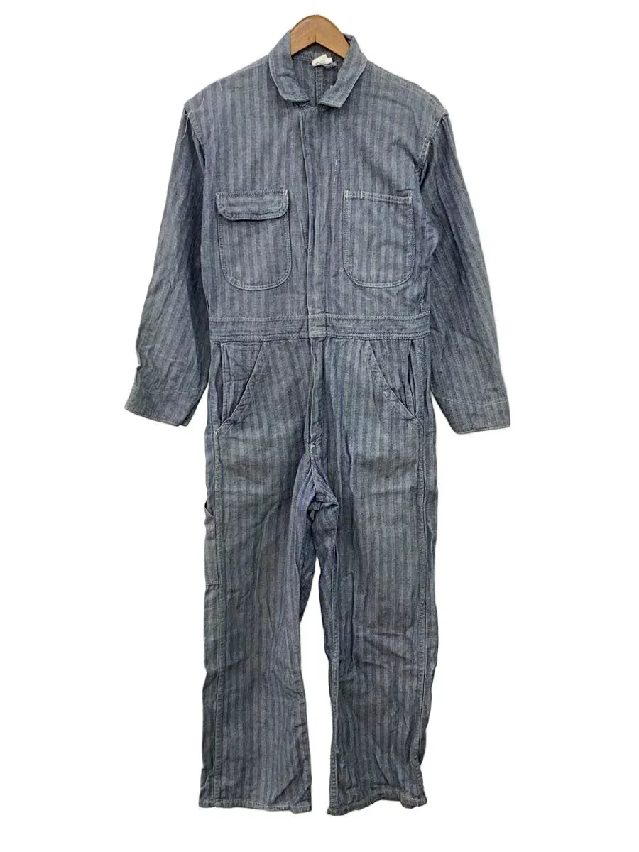 【中古】sears◆オールインワン/S/コットン/IDG/ストライプ/~80s/【メンズウェア】