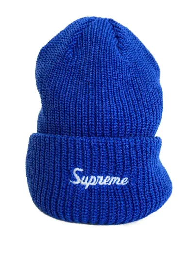 【中古】Supreme◆ニットキャップ/--/アクリル/BLU/無地/メンズ【服飾雑貨他】