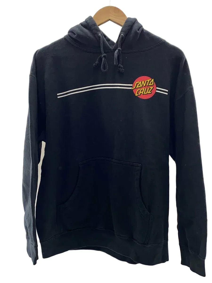 【中古】SANTA CRUZ◆パーカー/M/コットン/BLK【メンズウェア】