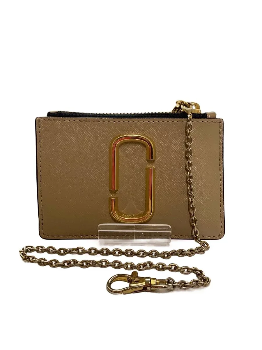 【中古】MARC JACOBS◆コインケース/THE SNAPSHOT TOP ZIP MULTI WALLET/レザー/BEG/M0013359【服飾雑貨他】