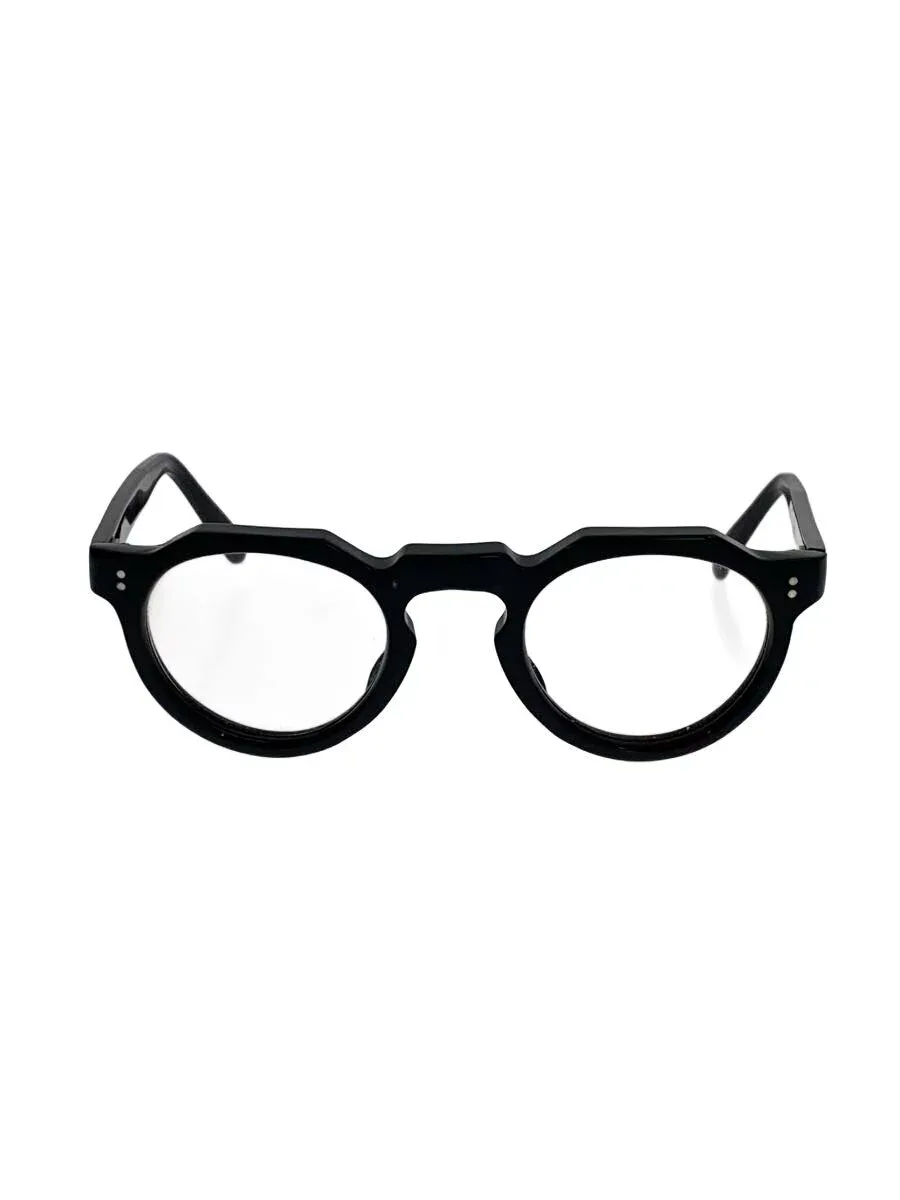 【中古】Lesca LUNETIER◆メガネ/ボストン/BLK/BLK/メンズ/? NULL ?【服飾雑貨他】
