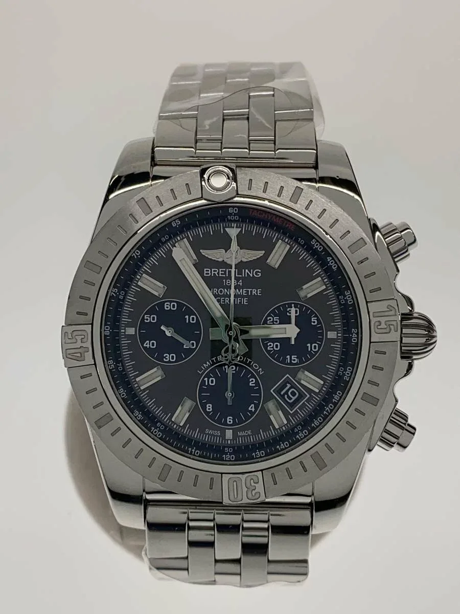 【中古】BREITLING◆自動巻腕時計/アナログ/ステンレス/GRY/SLV/SS/AB01151A/F577【服飾雑貨他】