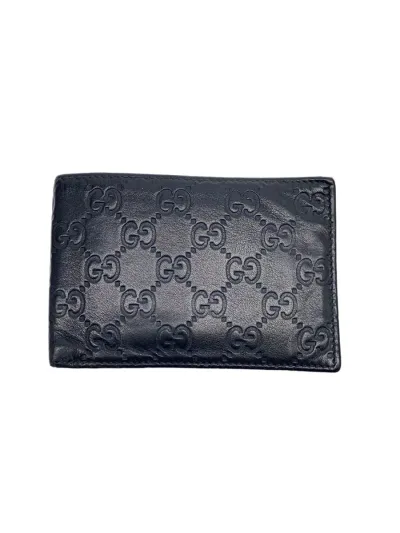 【中古】GUCCI◆2つ折り財布/レザー/BLK/総柄/メンズ/292534・4276【服飾雑貨他】