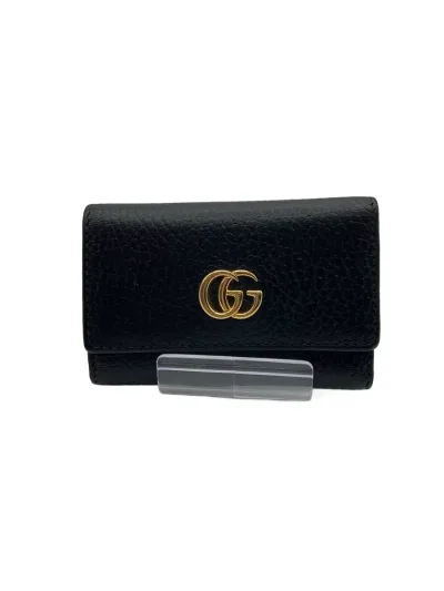 【中古】GUCCI◆キーケース/レザー/BLK/無地/メンズ【服飾雑貨他】