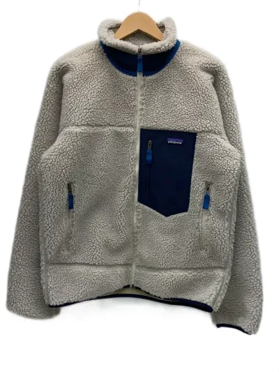【中古】patagonia◆フリースジャケット/M/ポリエステル/CRM/無地/STY23056FA24【レディースウェア】