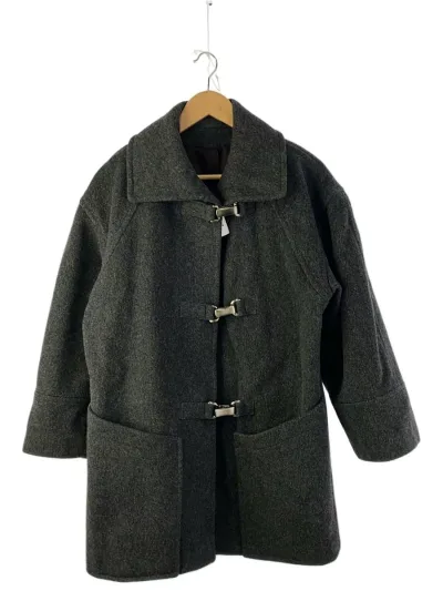 【中古】BRAEFAIR/コート/ウール/グレー/無地/USA製/ILGWU【レディースウェア】