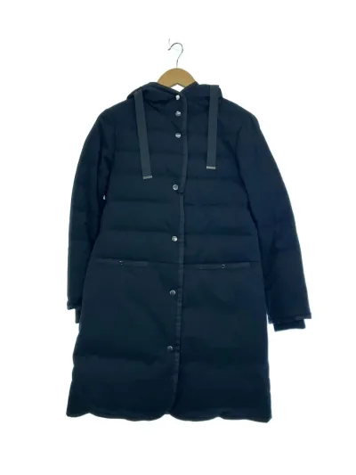 【中古】DoCLASSE◆グログラン使い・ダウンコート/M/ポリエステル/BLK/無地/16331-090//【レディースウェア】