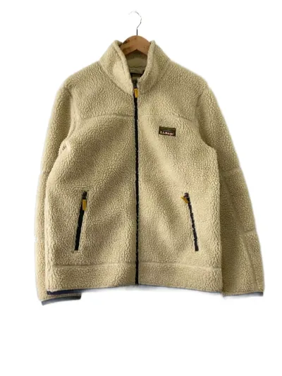 【中古】L.L.Bean◆フリースジャケット/--/ポリエステル/BEG/無地/500365//【メンズウェア】