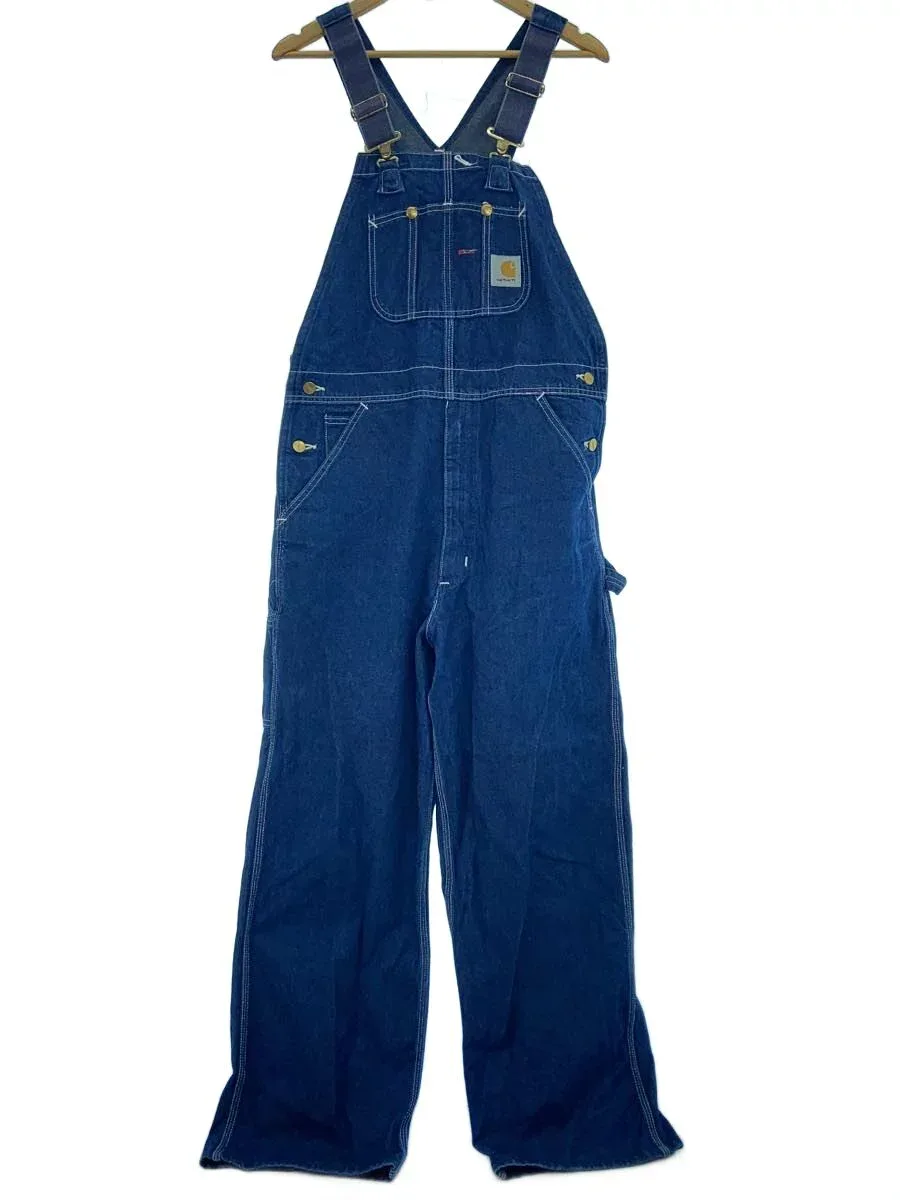 【中古】Carhartt◆デニム/オーバーオール/34/コットン/IDG/無地//【メンズウェア】