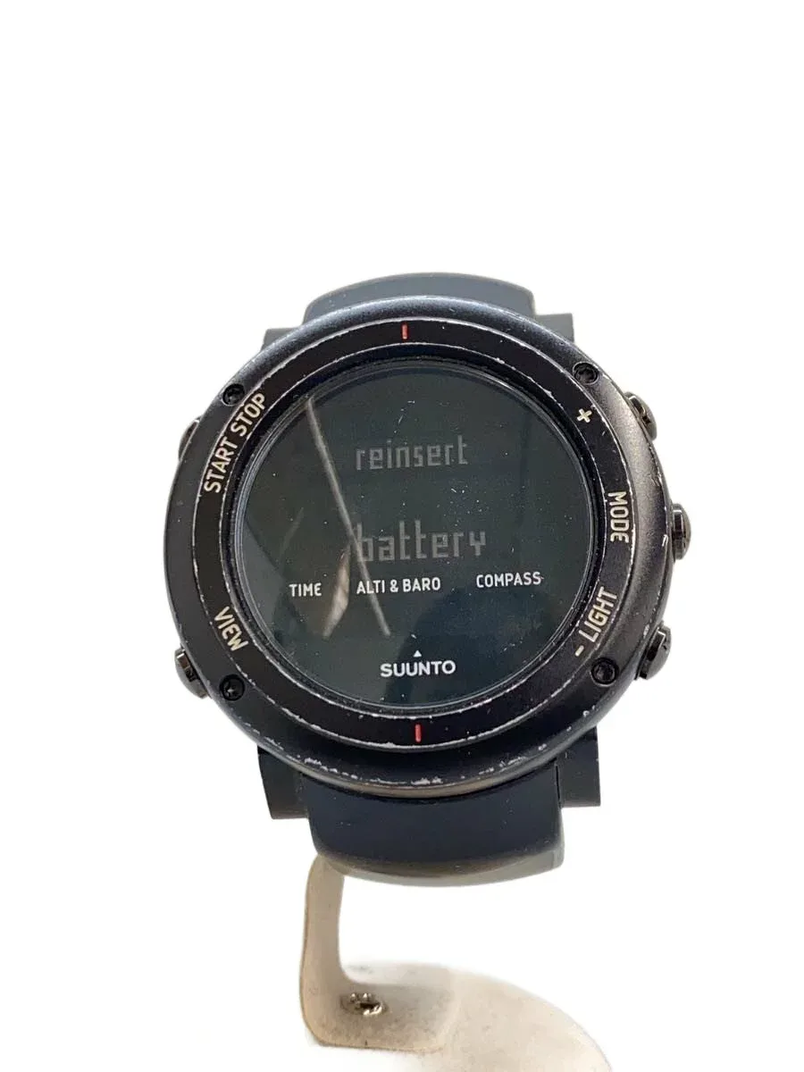 【中古】SUUNTO◆クォーツ腕時計/CORE Alpha STEALTH/デジタル/ラバー/BLK/BLK/1450601251【服飾雑貨他】