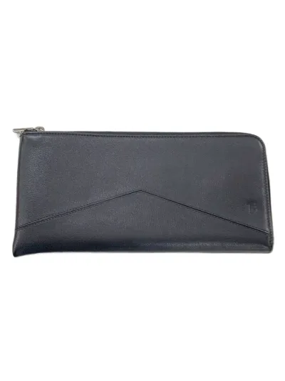 【中古】TOD’S◆長財布/レザー/BLK/無地/メンズ【服飾雑貨他】