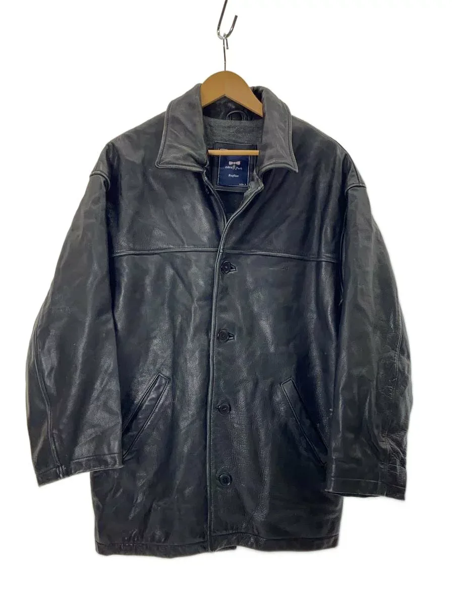 【中古】Eden Park◆レザージャケット・ブルゾン/L/レザー/BLK//【メンズウェア】