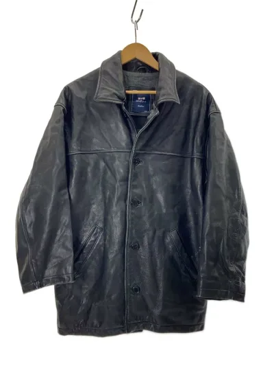 【中古】Eden Park◆レザージャケット・ブルゾン/L/レザー/BLK//【メンズウェア】
