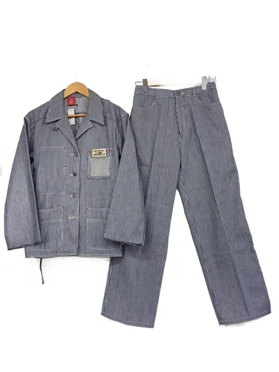 【中古】セットアップ/44/デニム/IDG/ストライプ【メンズウェア】