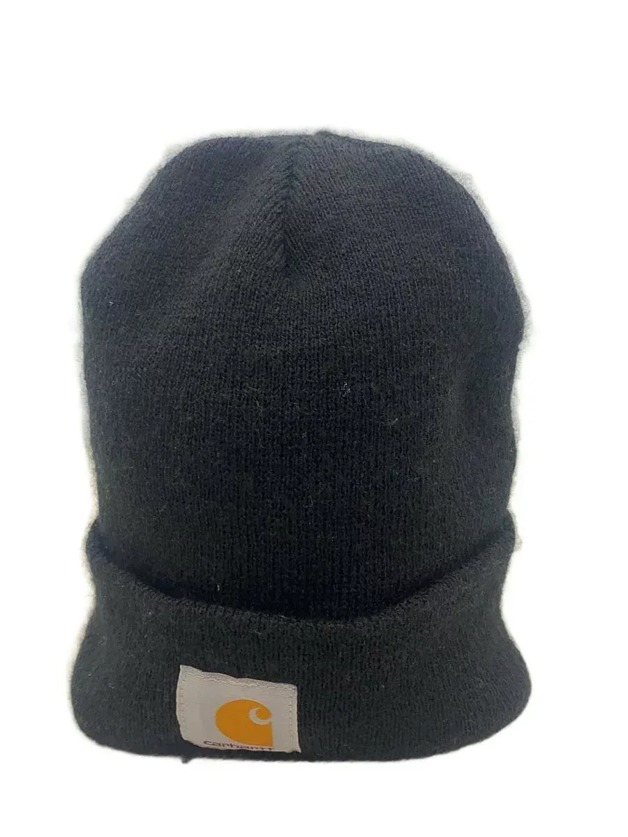 【中古】Carhartt◆ニットキャップ/--/アクリル/BLK/無地/メンズ【服飾雑貨他】