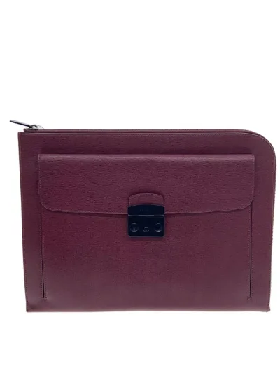 【中古】FURLA◆バッグ/レザー/BRD/無地【バッグ】