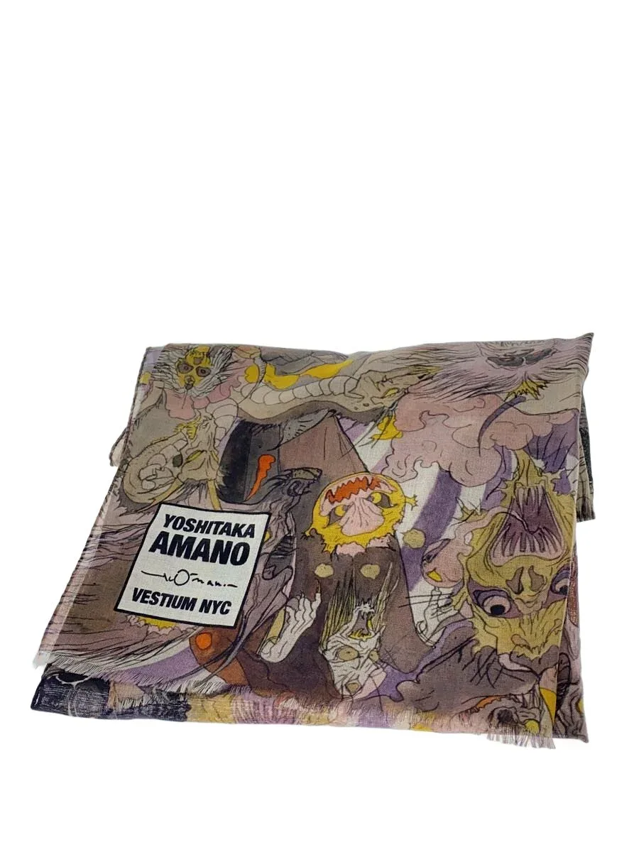 【中古】YOSHITAKA AMANO/ストール/SV950/PUP/総柄/メンズ【服飾雑貨他】