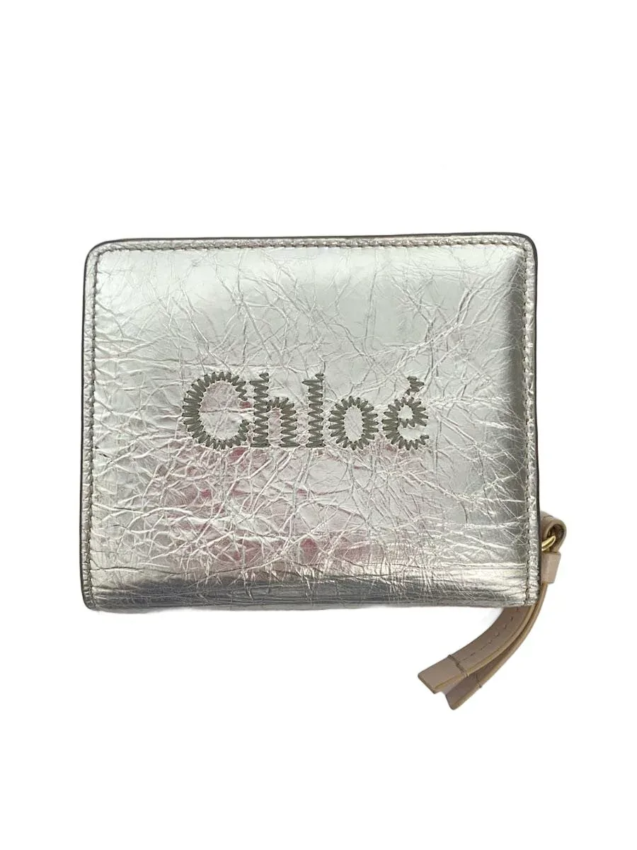 【中古】Chloe◆SENSE/スレ/内部汚れ/2つ折り財布/レザー/SLV/レディース//【服飾雑貨他】
