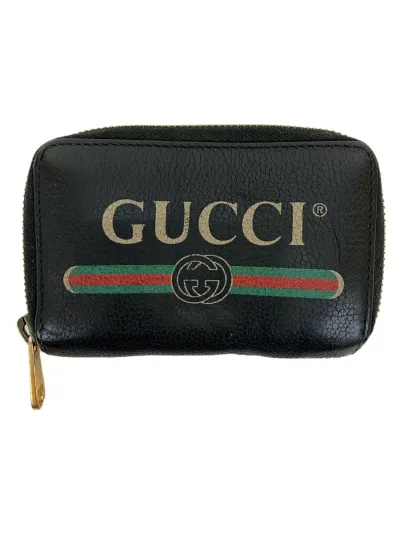 【中古】GUCCI◆カードケース/レザー/BLK/メンズ/496319・493075・//【服飾雑貨他】