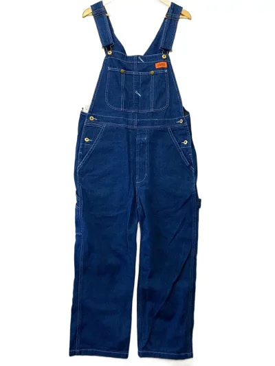 【中古】UNIVERSAL OVERALL◆オーバーオール/S/コットン/BLU/無地/U2211808-B【メンズウェア】