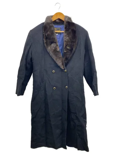 【中古】cashmere◆コート/FREE/--/BLK/無地【レディースウェア】