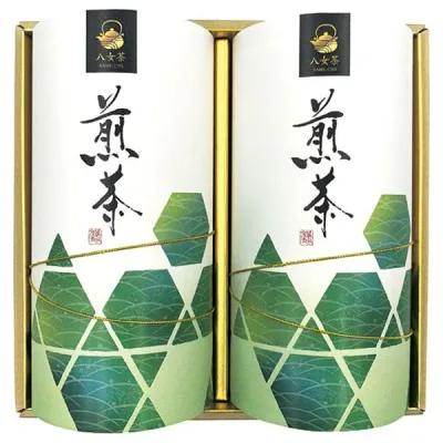 【香典返し 送料無料】 お茶 日本茶 ギフト 八女茶 八女 煎茶 緑茶 90g 2本 セット 詰め合わせ 高級 高品質 茶葉 飲料 贈り物 贈答用 茶筒 引き出物 四十九日 引出物 お返し 喪中 法事 お供え物 満中陰志 忌明け 49日 挨拶状 粗供養 品物 お礼 ATA-050A