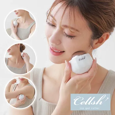 Cellsh アイスジェルローラー 美容 グッズ フェイス ボディ ケア ローラー ジェル内蔵 ひんやり クール 顔 首筋 肩 腕 デコルテ 転がす マッサージ セルフケア 送料無料