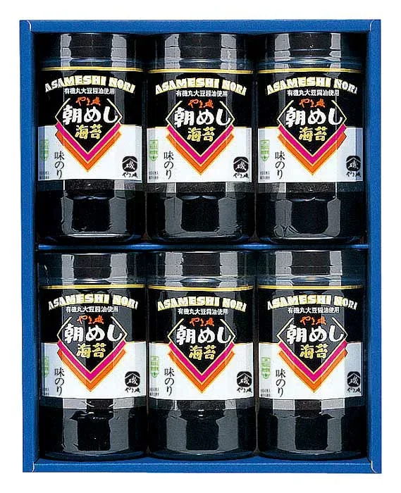 やま磯 朝めしカップ海苔ギフト 〈朝めしカップ6本詰G〉hzk86出産内祝い 結婚内祝い その他 お返し 内祝い 香典返し 企業記念品 粗品 お礼 七五三 お歳暮