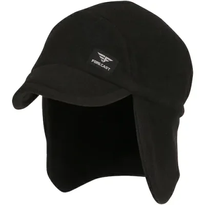 カジメイク フリース耳付キャップ ブラック 58cm 【品番:597-91-58】