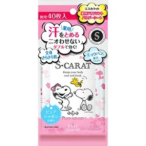 エスカラット 薬用 デオドラント パウダーシート ピュアシャボンの香り 徳用(40枚入)