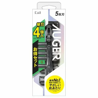 貝印 AUGER オーガー ホルダー 替刃4個付