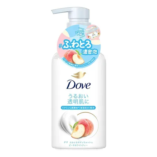 ダヴ ふわとろボディウォッシュ ピーチホワイトティー 本体 ポンプ 450g