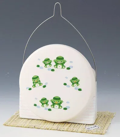 蚊取り線香入れ おしゃれ 陶器 蚊取り線香ホルダー アウトドア/ 丸蚊遣器 カッパ /キャンプ 屋外