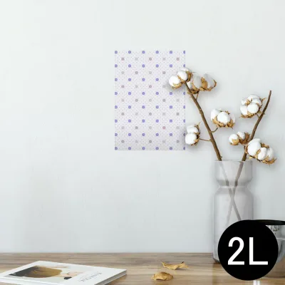 ポスター ウォールステッカー シール式ステッカー 飾り 127×178mm 2L 写真 フォト 壁 インテリア おしゃれ 剥がせる wall sticker poster 012803 水玉 ドット