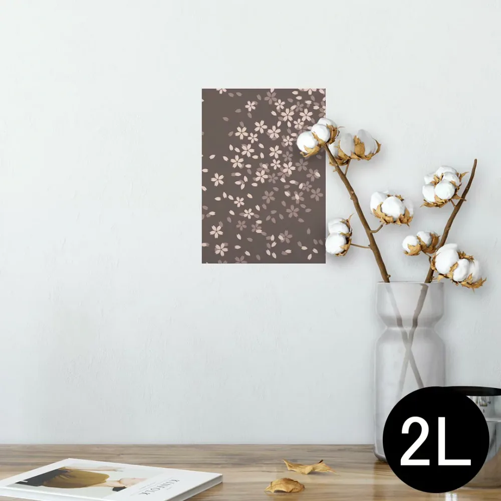 ポスター ウォールステッカー シール式ステッカー 飾り 127×178mm 2L 写真 フォト 壁 インテリア おしゃれ 剥がせる wall sticker poster 001220 桜 花