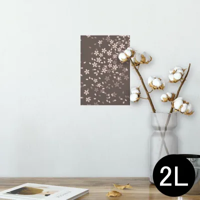 ポスター ウォールステッカー シール式ステッカー 飾り 127×178mm 2L 写真 フォト 壁 インテリア おしゃれ 剥がせる wall sticker poster 001220 桜 花